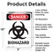 Signmission Portrait Biohazard Danger Sign, Aluminum, 7in W x 10in L, 2PK OS-2PACK-DS-A-710-V-1933 - alternate 5
